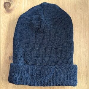 Navy blue wool beanie